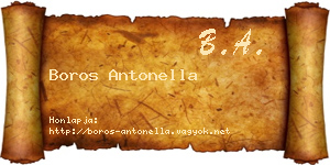 Boros Antonella névjegykártya